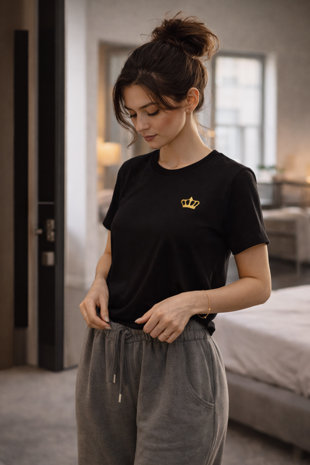 Sassy Co. T-Shirt – Signature Crown (Black Edition)