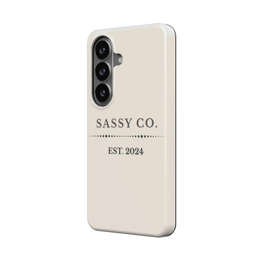 Sassy Co. Signature Phone Case – Cream Heritage Edition