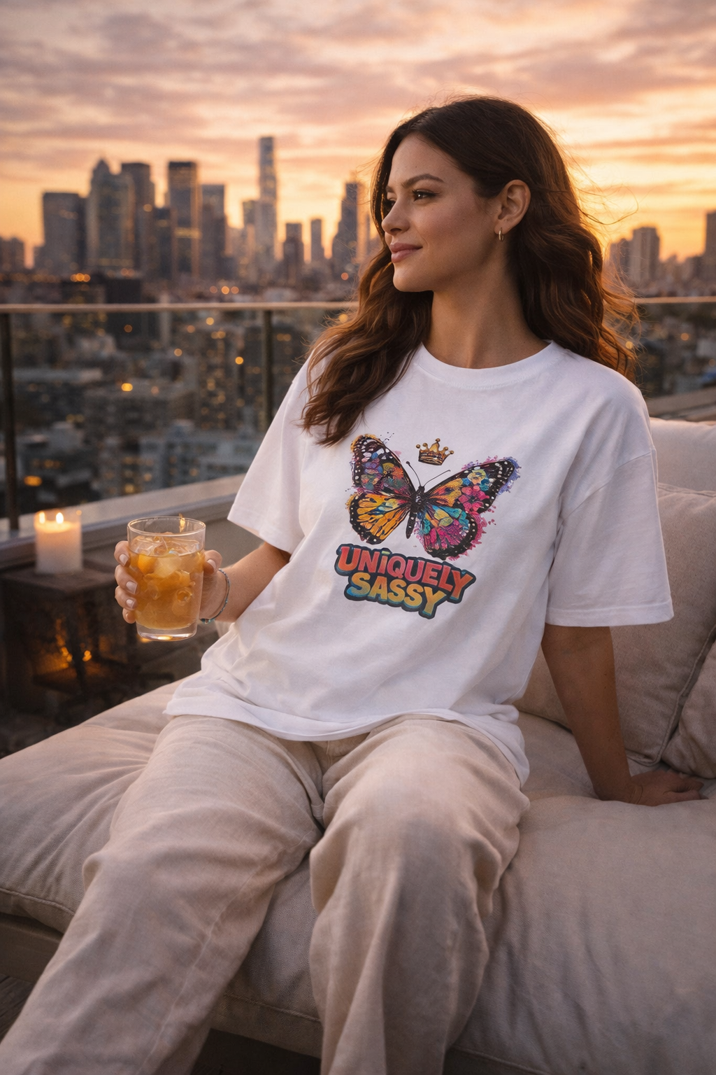 Uniquely Sassy Oversized Tee – Signature Balance Edition