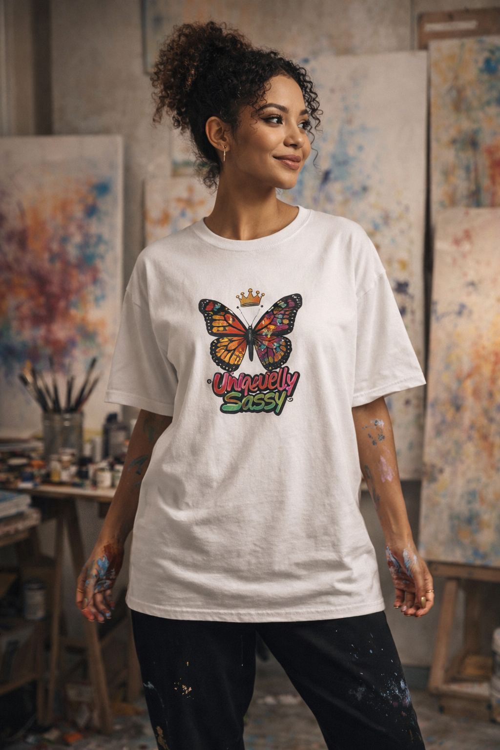 Uniquely Sassy Oversized Tee – Expression Edition