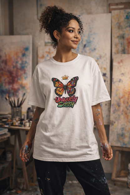 Uniquely Sassy Oversized Tee – Expression Edition