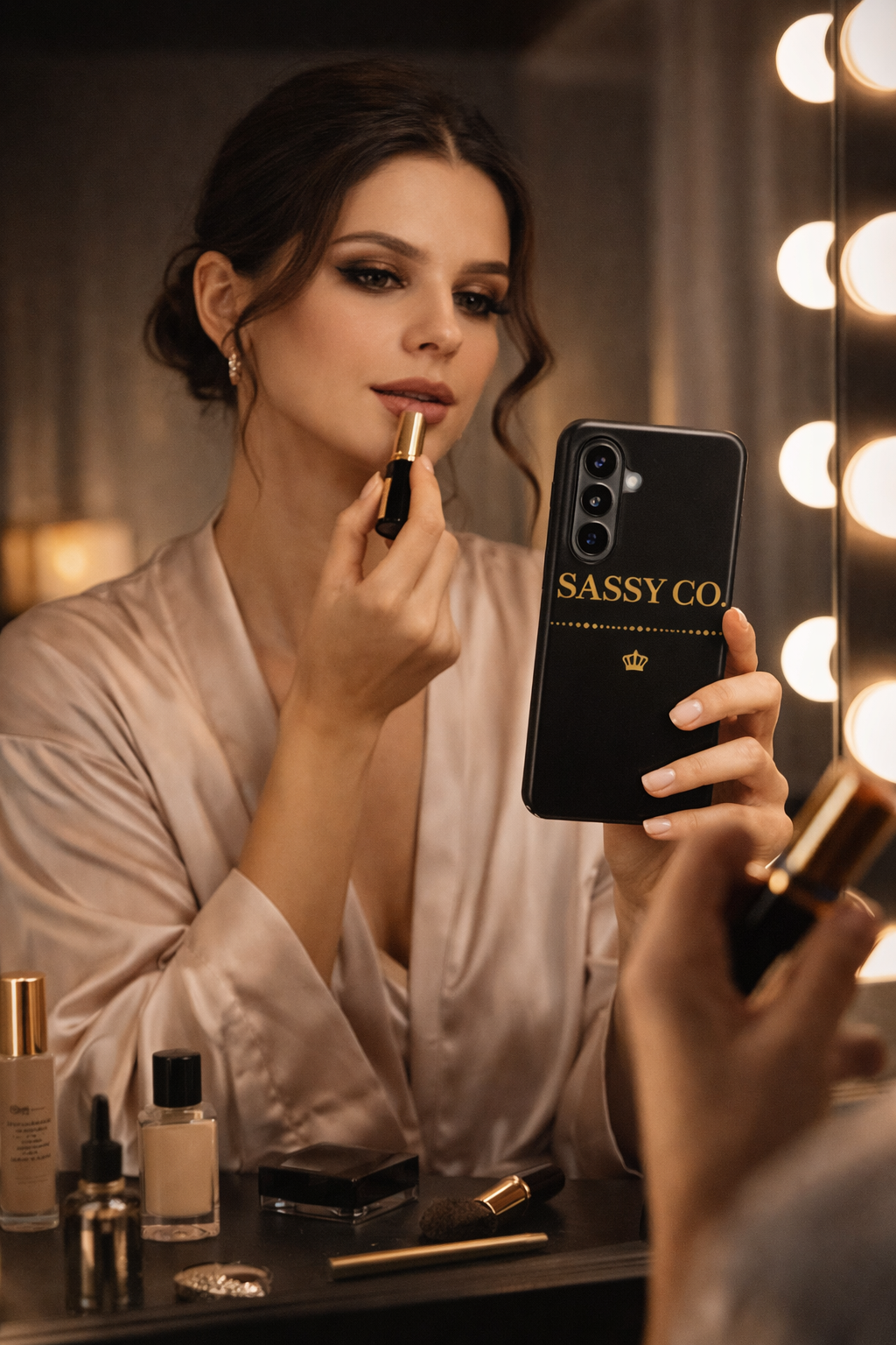 Sassy Co. Signature Phone Case – Black & Gold Edition