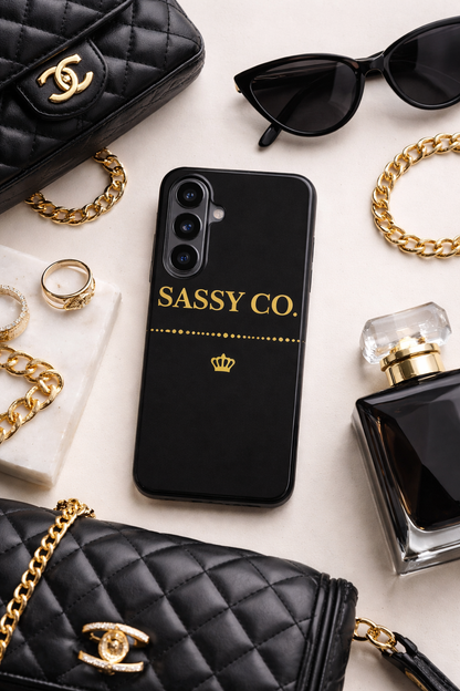 Sassy Co. Signature Phone Case – Black & Gold Edition