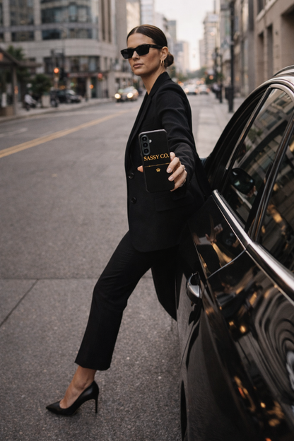 Sassy Co. Signature Phone Case – Black & Gold Edition