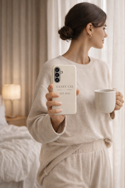 Sassy Co. Signature Phone Case – Cream Heritage Edition