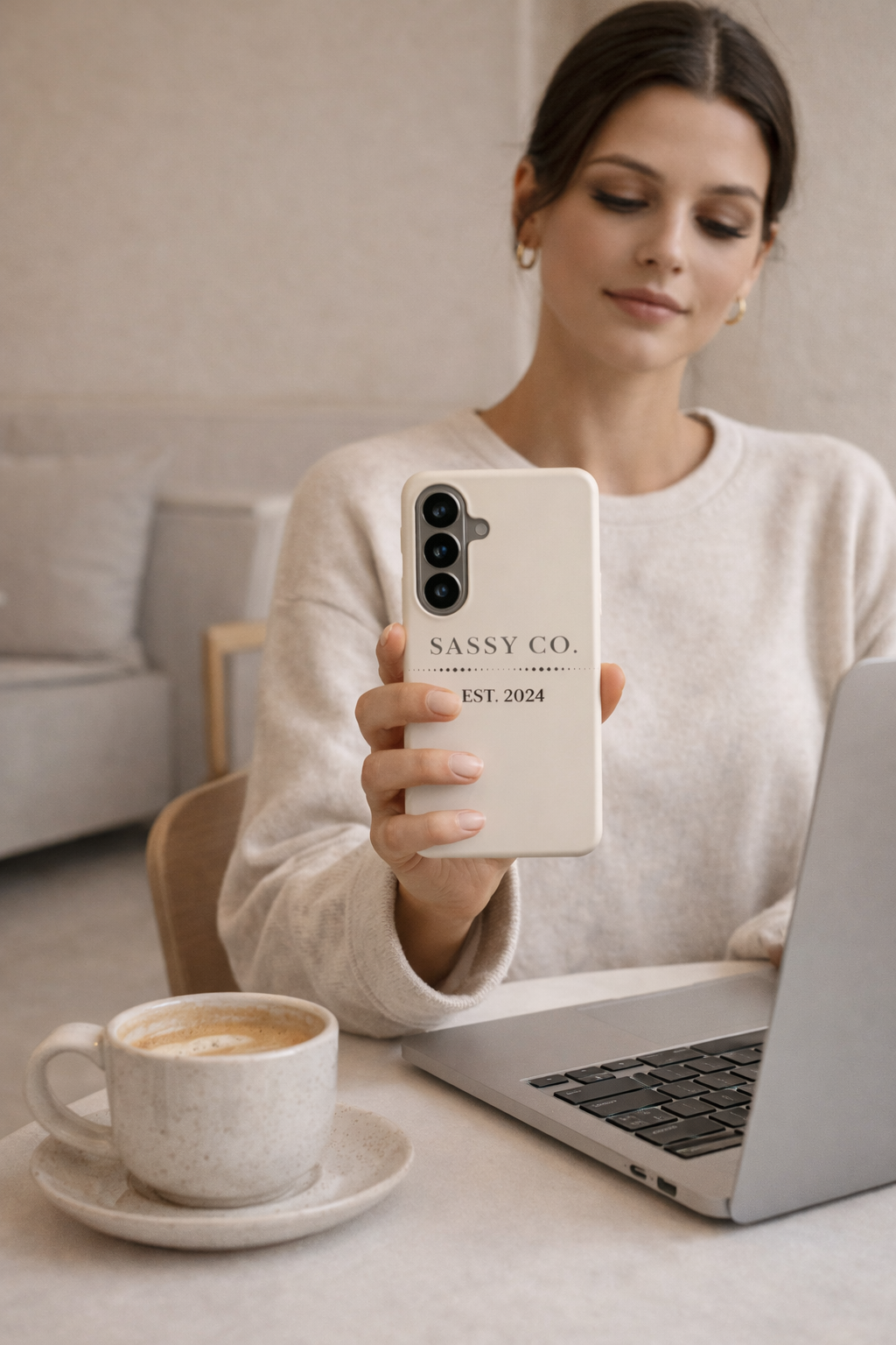 Sassy Co. Signature Phone Case – Cream Heritage Edition