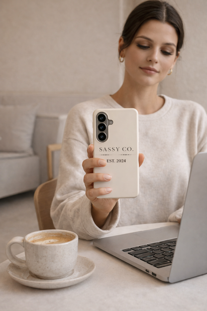 Sassy Co. Signature Phone Case – Cream Heritage Edition