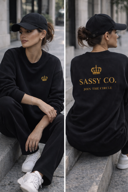 Sassy Co. Sweatshirt – Join The Circle (Black & Gold Edition)