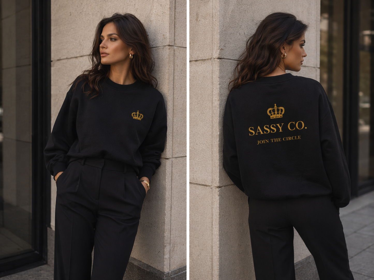 Sassy Co. Sweatshirt – Join The Circle (Black & Gold Edition)