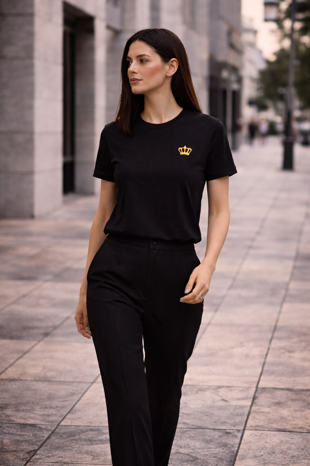 Sassy Co. T-Shirt – Signature Crown (Black Edition)