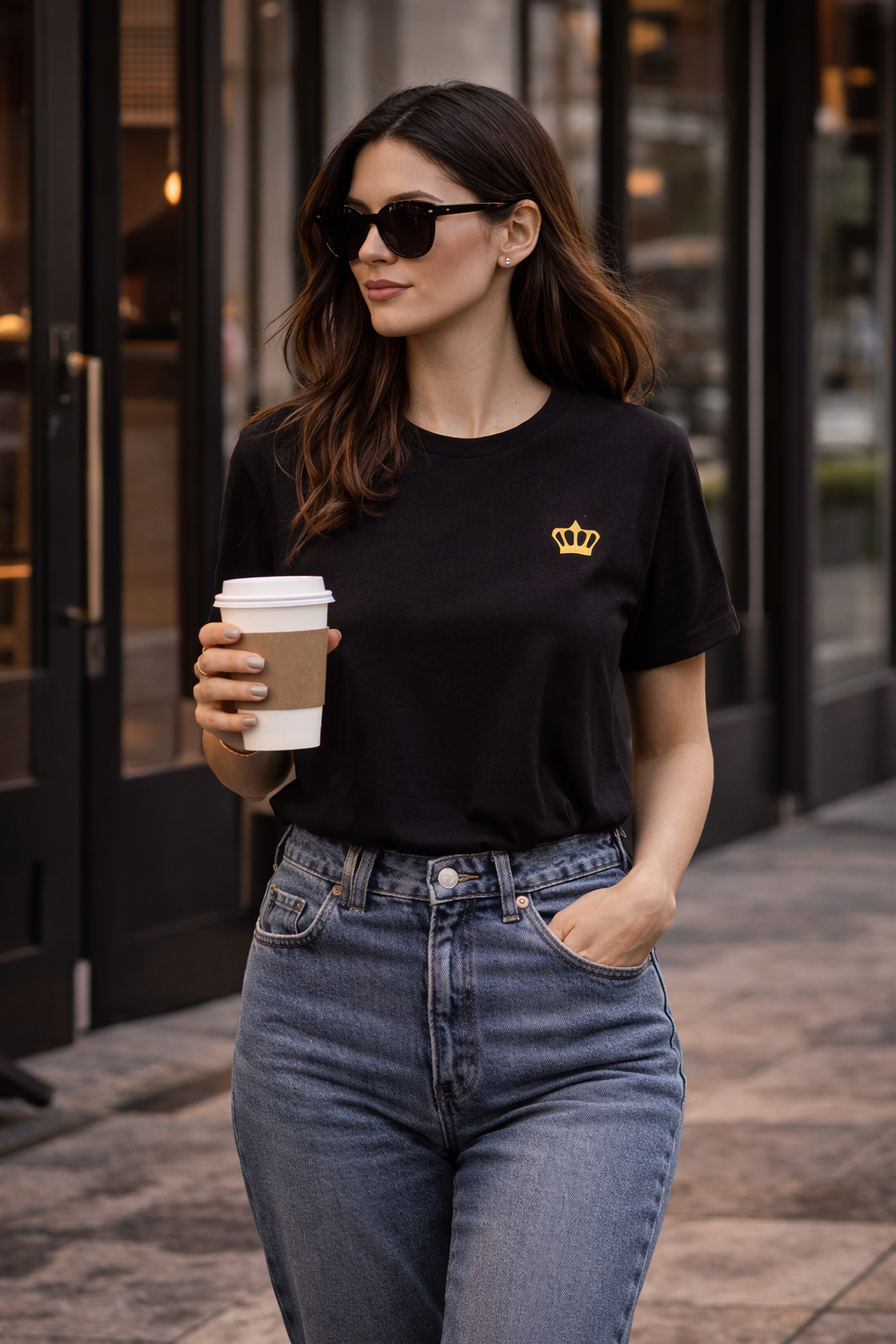 Sassy Co. T-Shirt – Signature Crown (Black Edition)