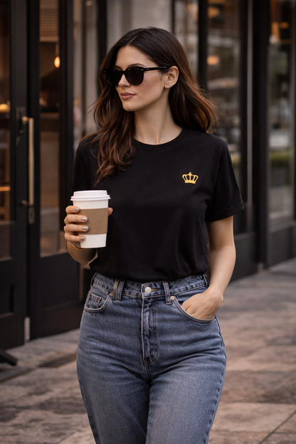Sassy Co. T-Shirt – Signature Crown (Black Edition)