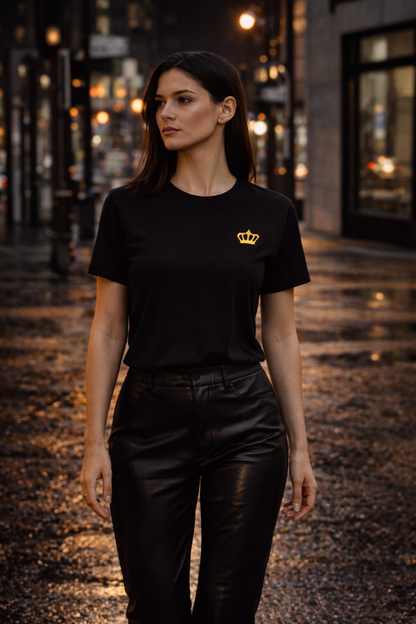 Sassy Co. T-Shirt – Signature Crown (Black Edition)