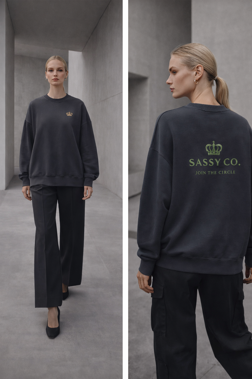 Sassy Co. Sweatshirt – Join The Circle (Slate Edition)