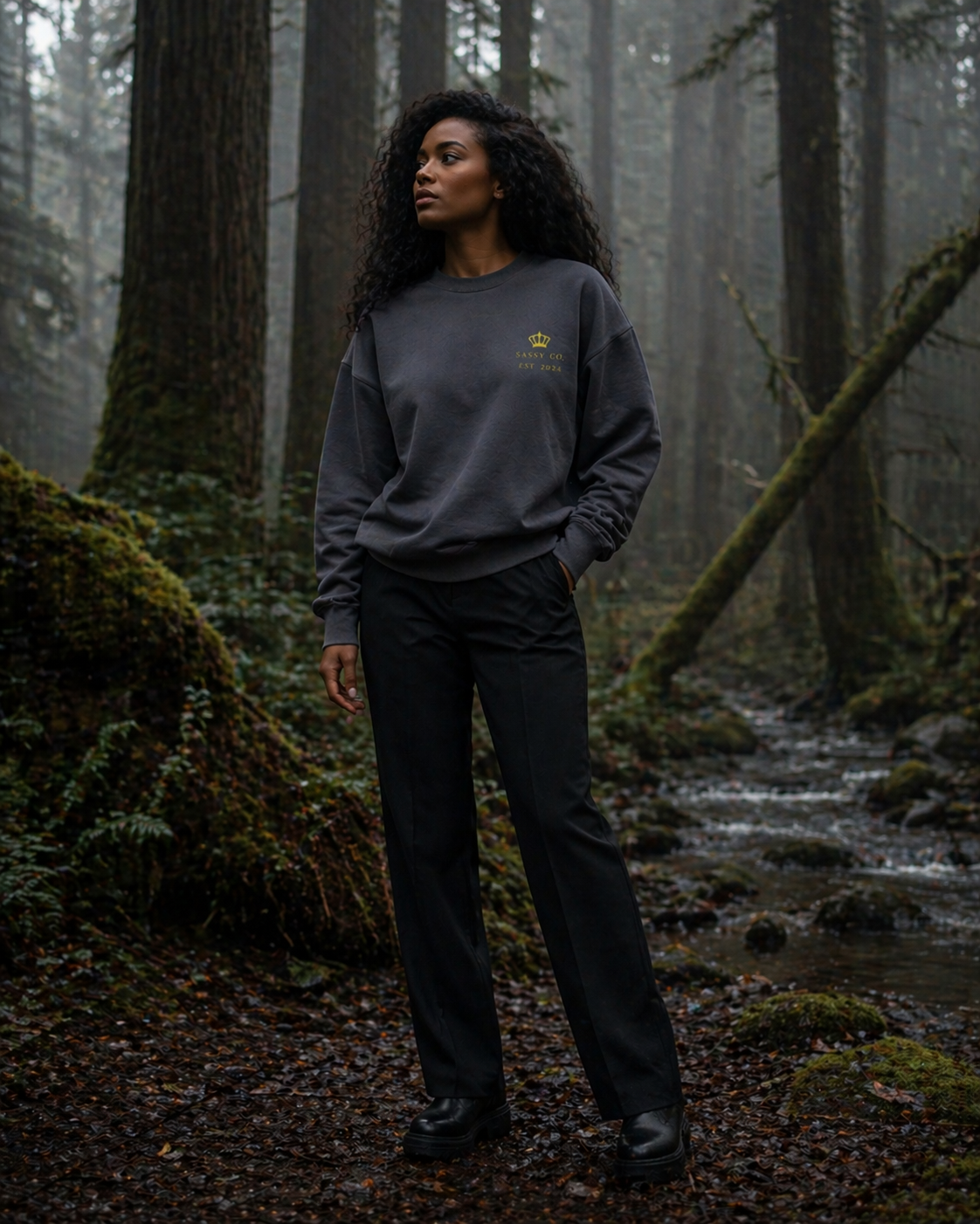 Sassy Co. Sweatshirt – Established Crown (Slate Edition)