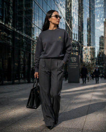 Sassy Co. Sweatshirt – Established Crown (Slate Edition)