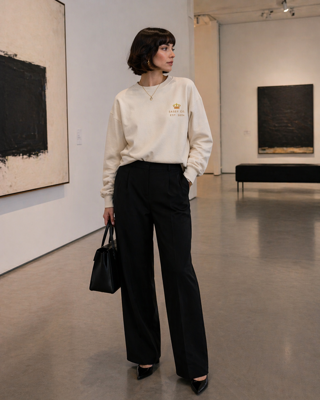 Sassy Co. Sweatshirt – Established Crown (Cream Edition)