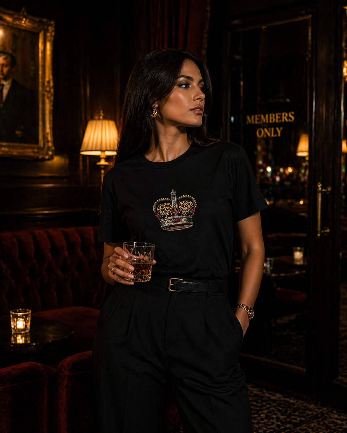 Sassy Co. T-Shirt – Royal Crown (Black Edition)