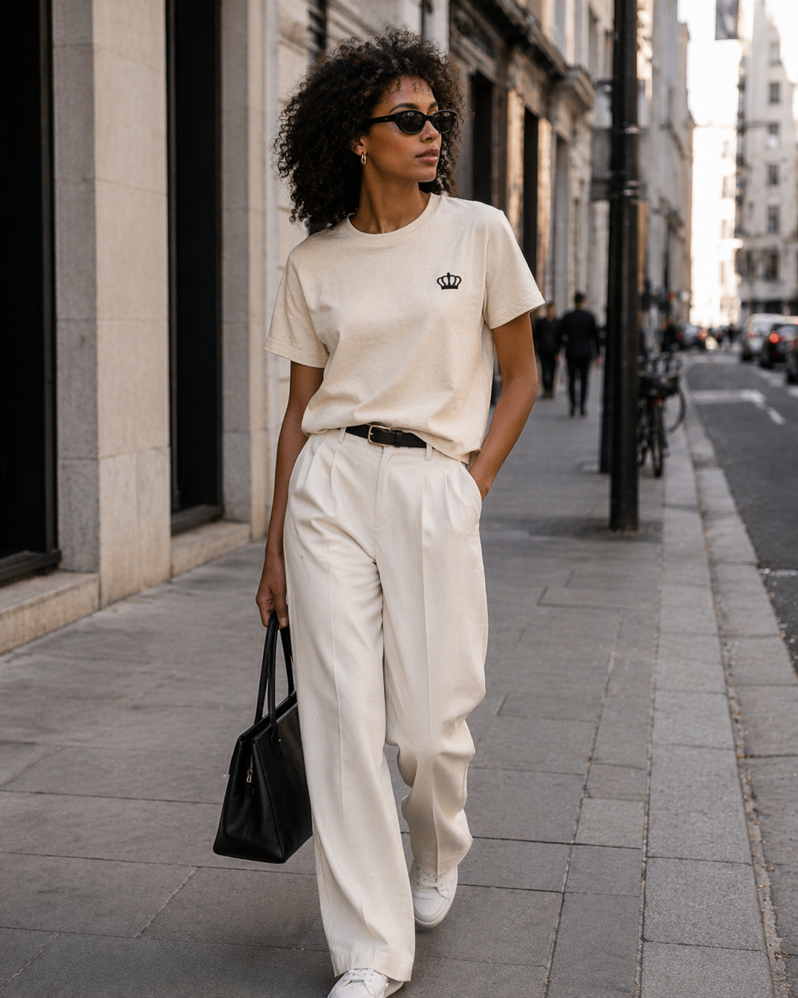 Sassy Co. T-Shirt – Signature Crown (Cream Edition)