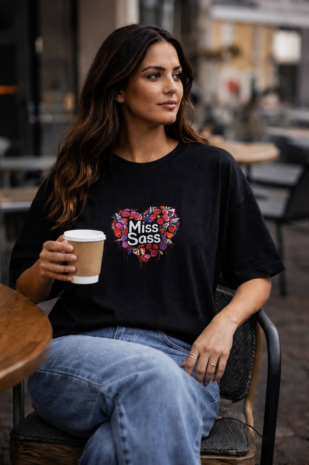 Miss Sass Tee – Oversized Black Edition