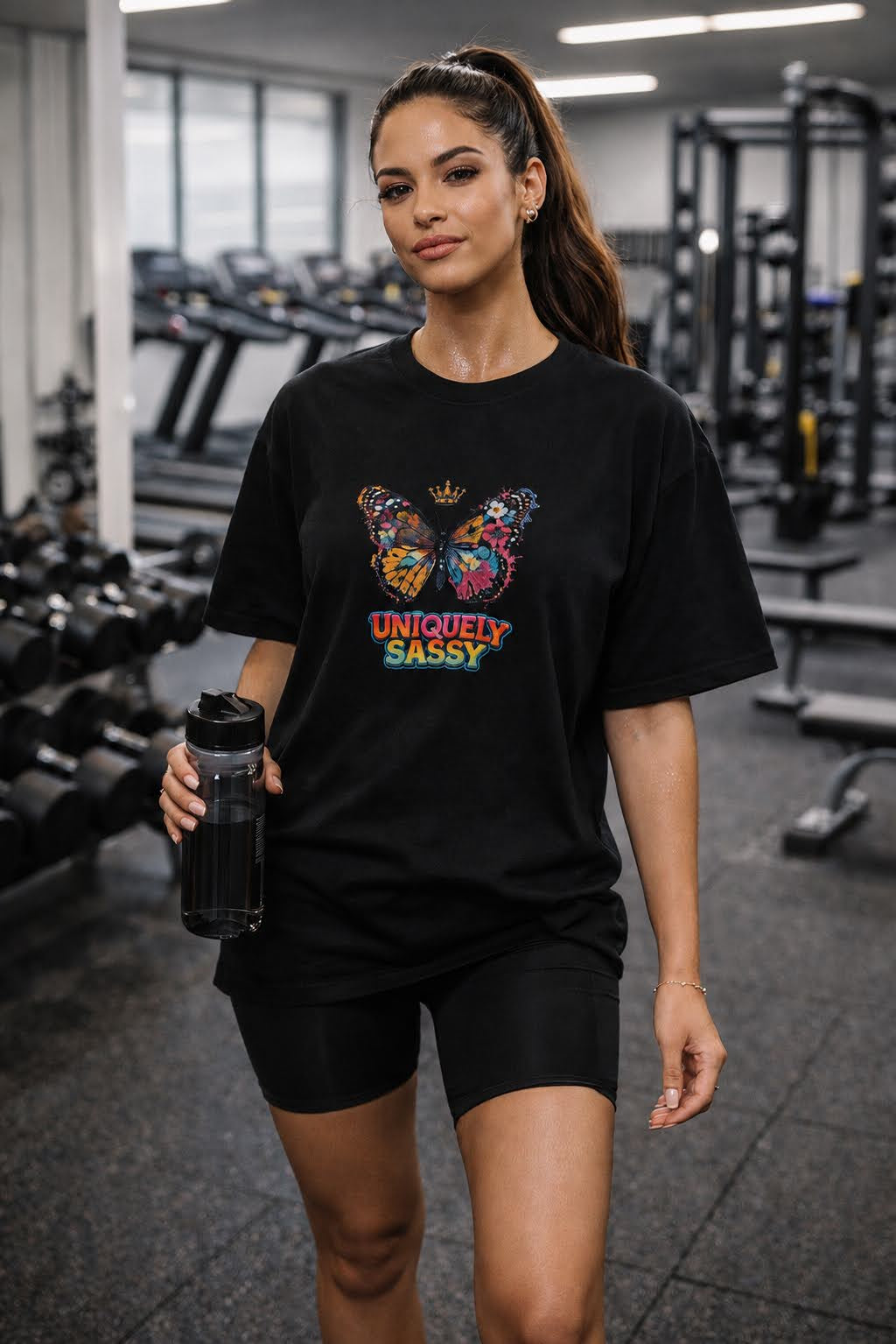 Uniquely Sassy Oversized Tee – After Dark Edition