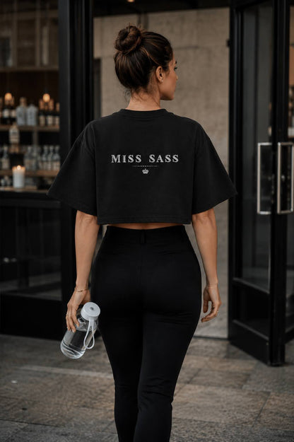 Miss Sass Crop Tee – Back Print Edition