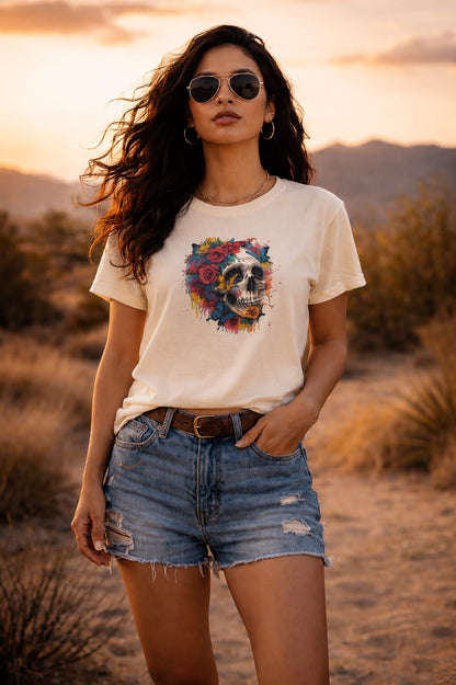 Sassy Co. T-Shirt – Skull Expression (Cream Edition)