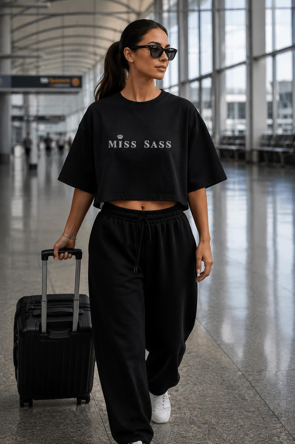 Miss Sass Crop Tee – Black Edition
