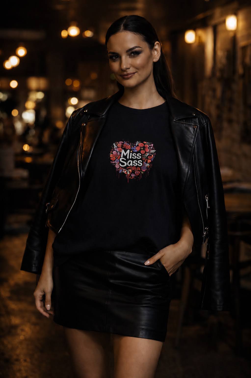 Miss Sass Tee – Oversized Black Edition