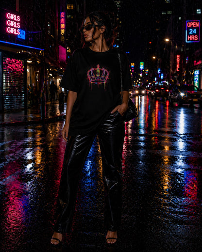 Sassy Co. Neon Crown Tee – Electric Reign Edition