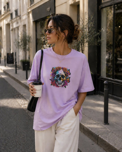 Skulls & Roses Heavy Tee – Crowned Bloom Edition