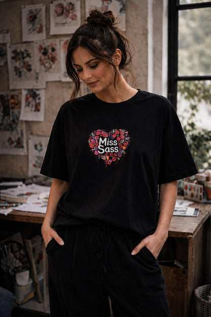 Miss Sass Tee – Oversized Black Edition