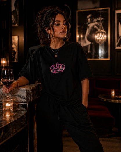 Sassy Co. Neon Crown Tee – Electric Luxe Edition