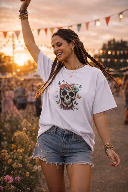 Skulls & Roses Heavy Tee – Soft Luxe Edition