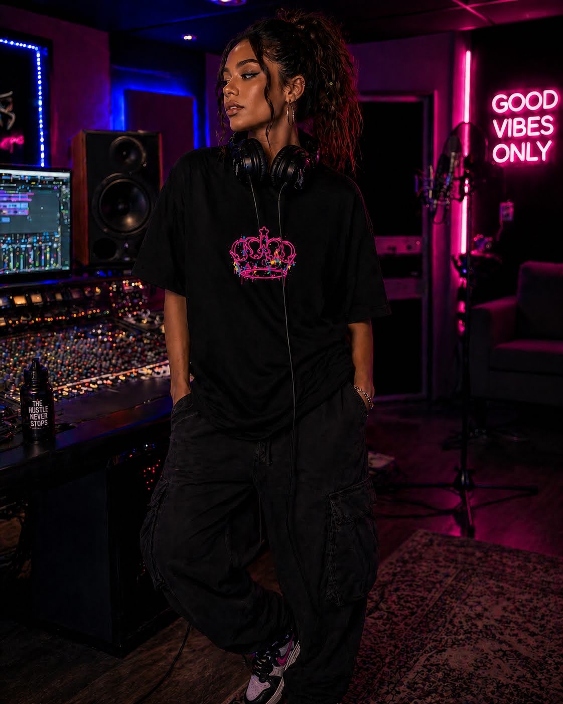 Sassy Co. Neon Crown Tee – Electric Luxe Edition