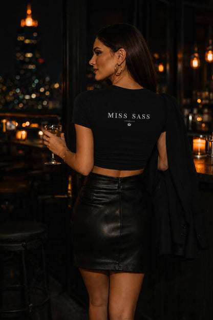 Miss Sass Crop Top – Back Print Edition