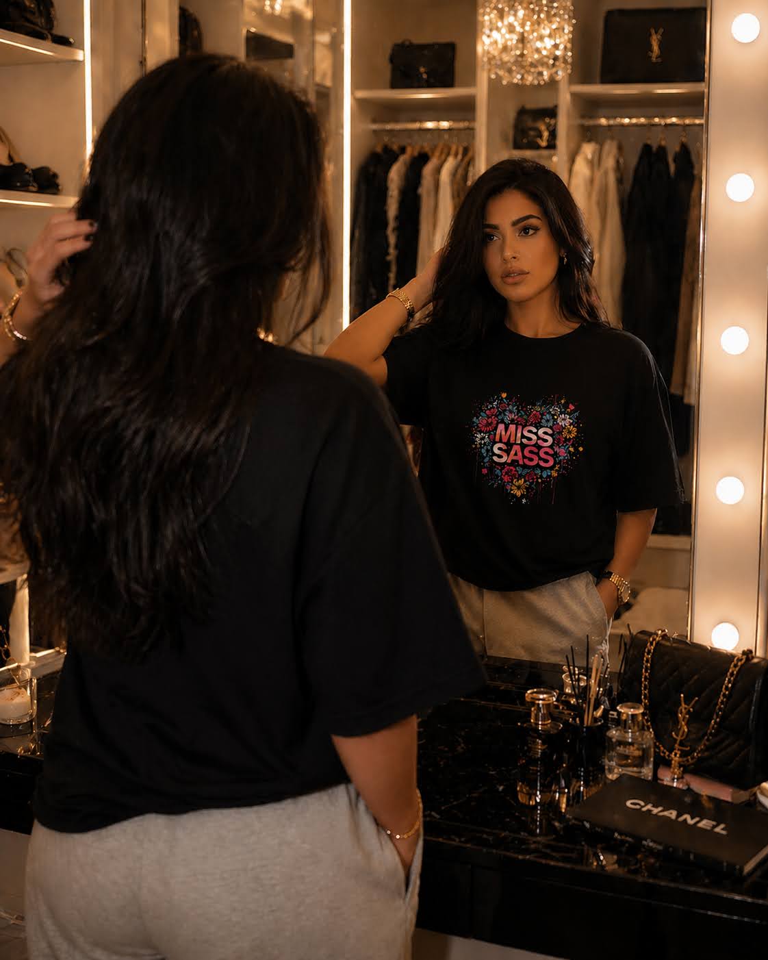 Miss Sass Oversized Tee – Icon Bloom Edition
