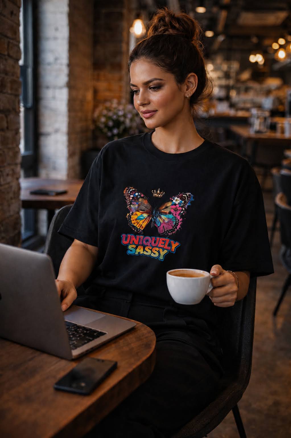 Uniquely Sassy Oversized Tee – After Dark Edition