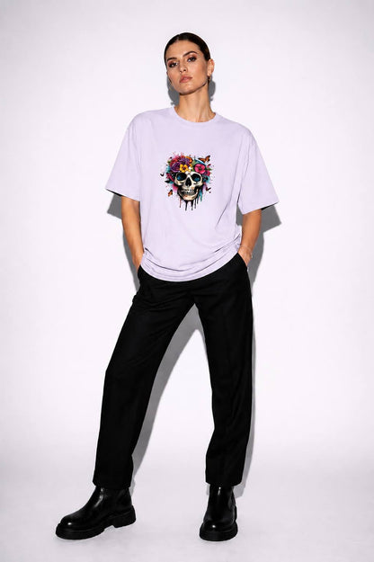 Skulls & Roses Heavy Tee – Painted Bloom Edition