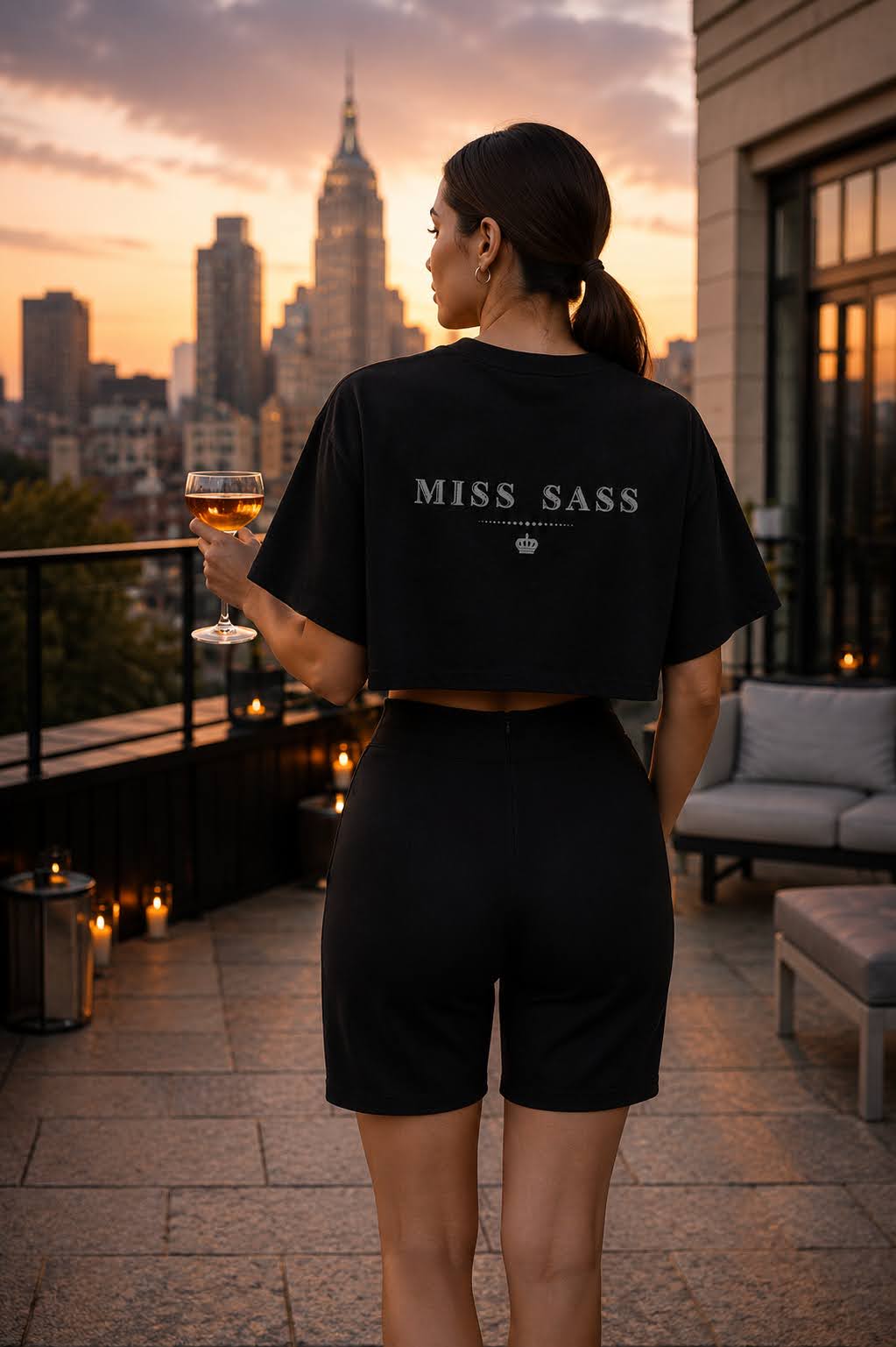 Miss Sass Crop Tee – Back Print Edition