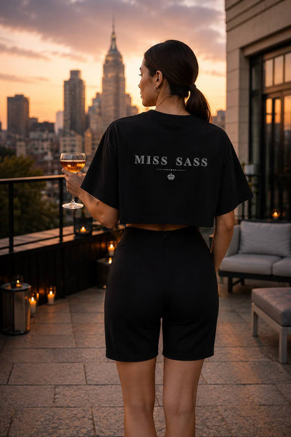 Miss Sass Crop Tee – Back Print Edition