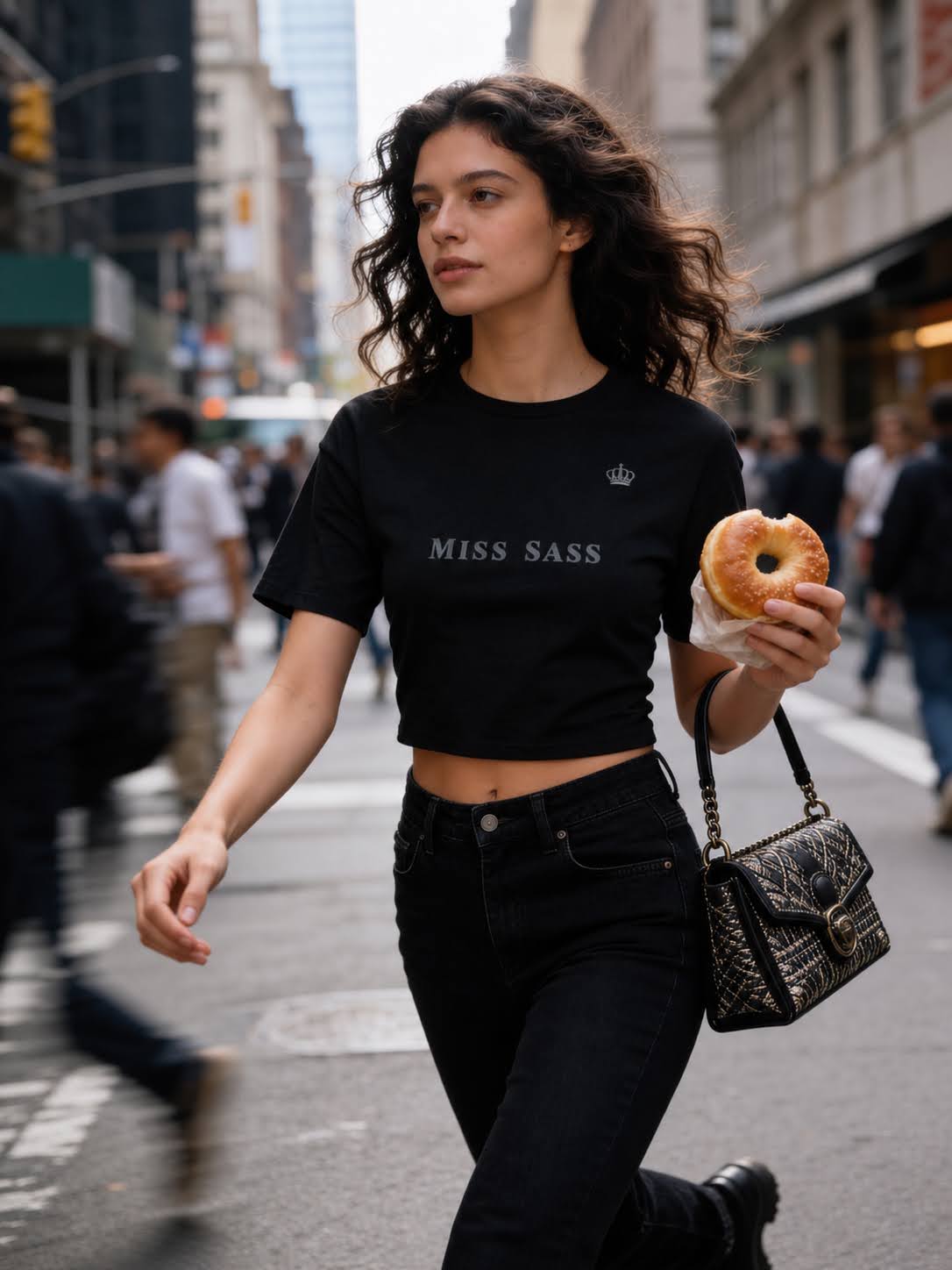 Miss Sass Fitted Crop Tee – Signature Collection