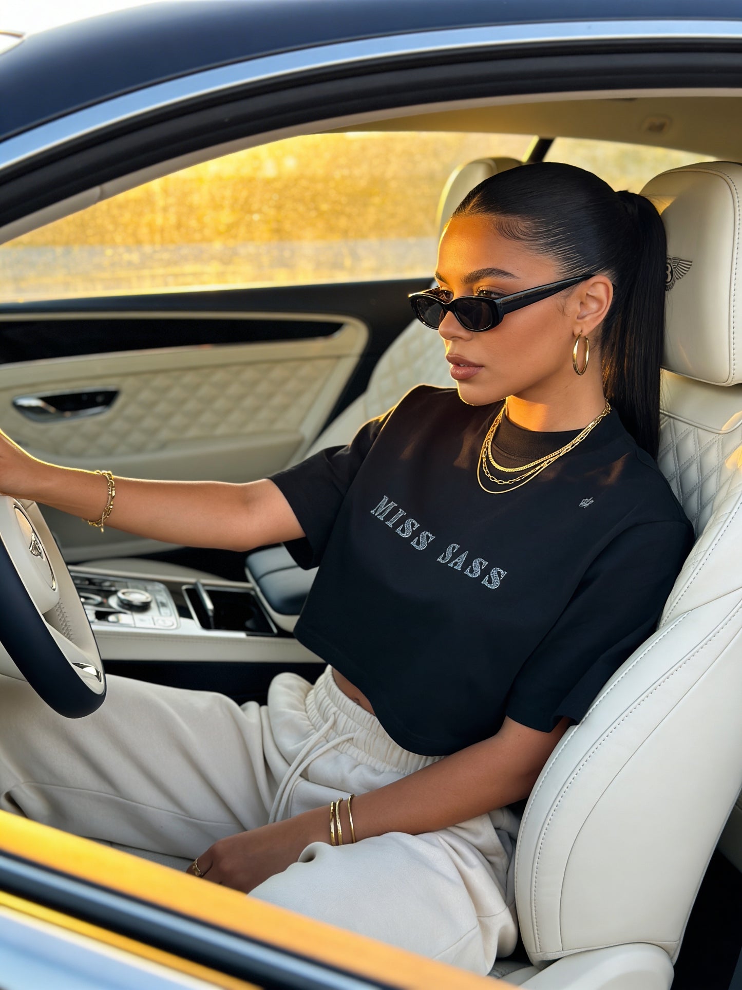 Miss Sass Oversized Cropped Tee – Signature Collection