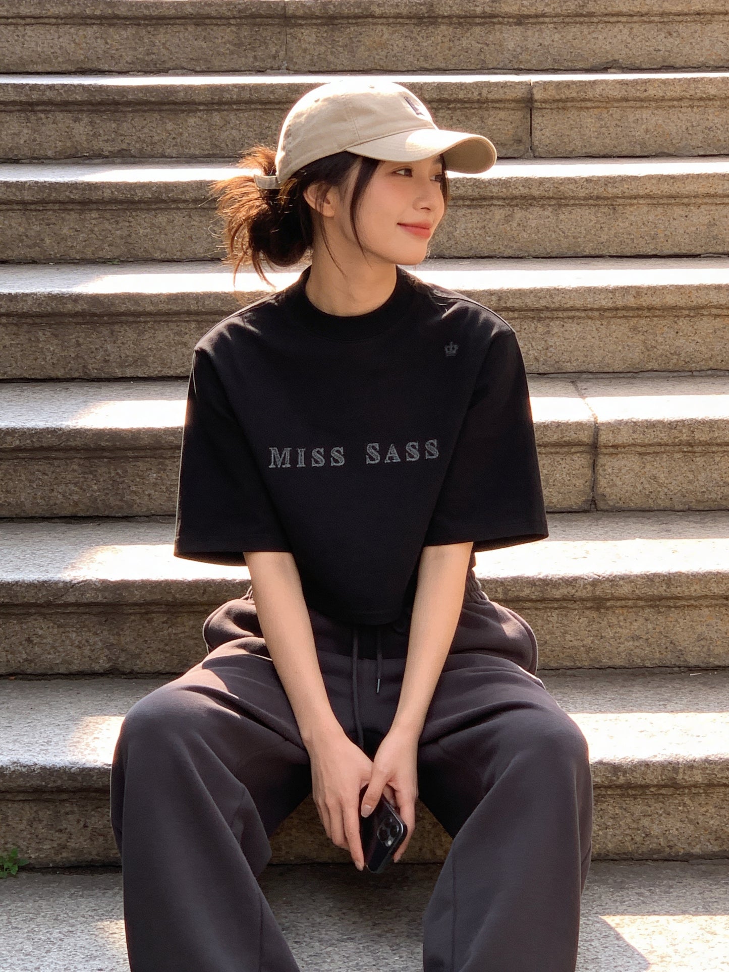 Miss Sass Oversized Cropped Tee – Signature Collection