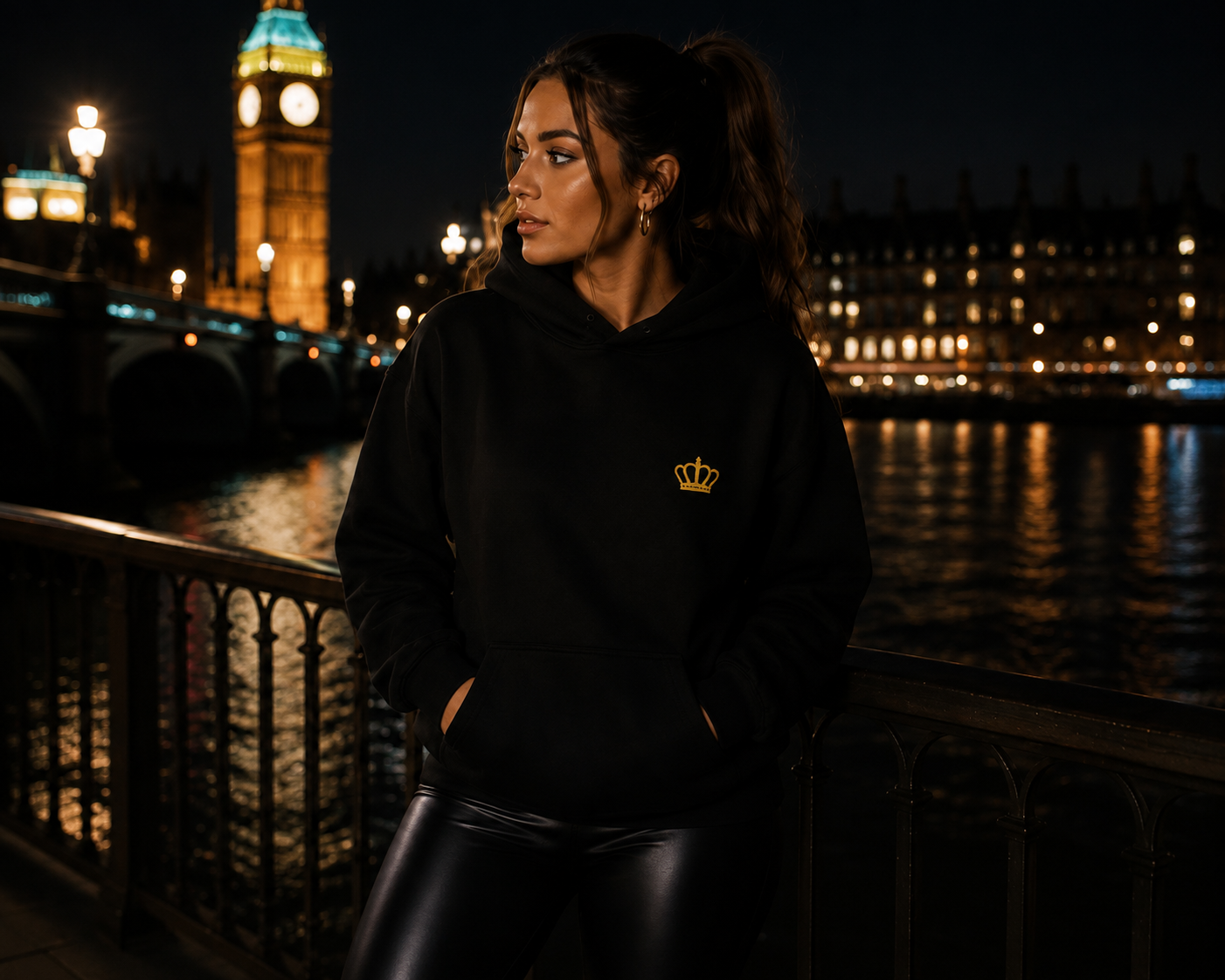 Heritage Crown Hoodie – Black