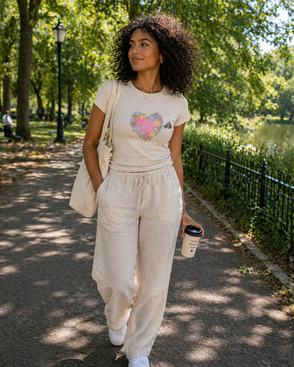 Miss Sass Fitted Tee – Soft Bloom Edition