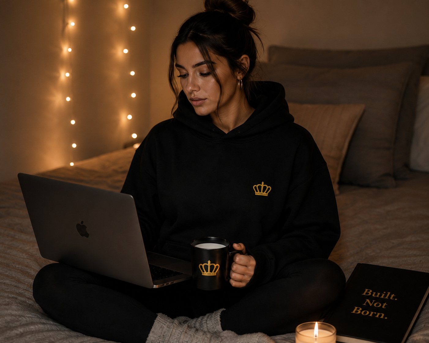 Heritage Crown Hoodie – Black