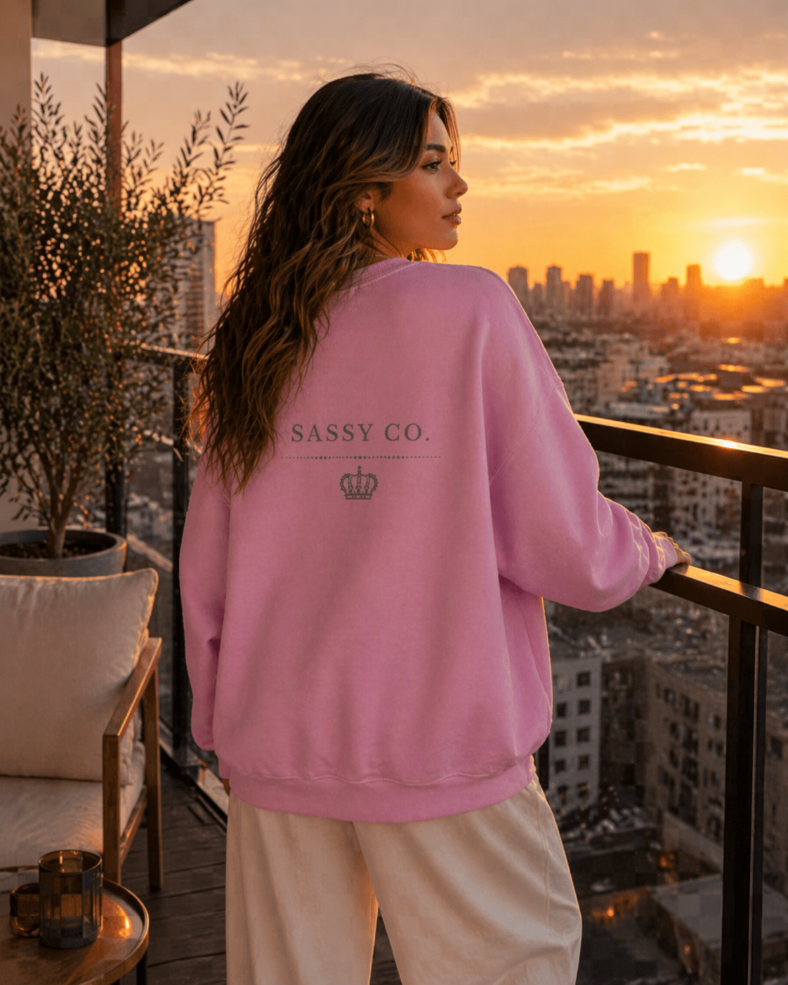 Sassy Co. Signature Sweatshirt – Crown Statement Edition