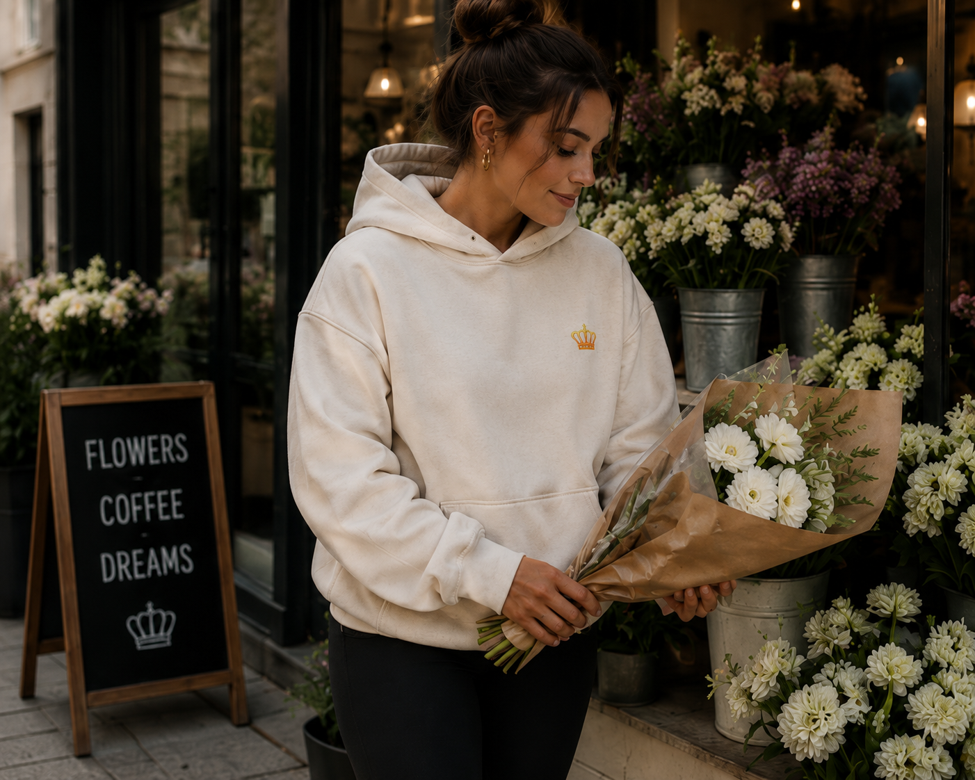 Heritage Crown Hoodie – Natural Raw