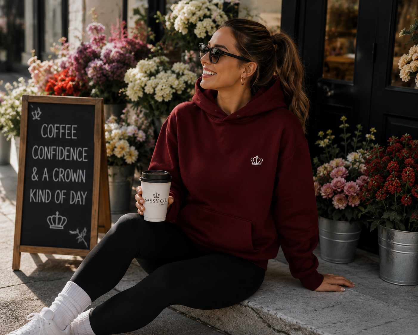 Heritage Crown Hoodie – Burgundy